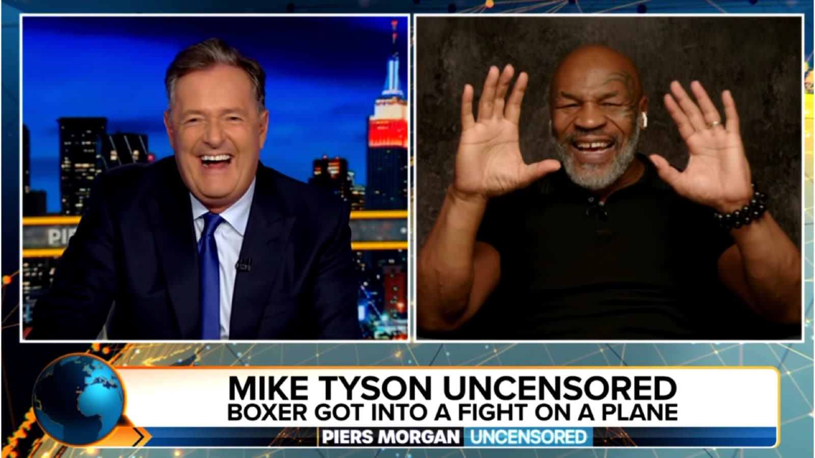 Piers Morgan Uncensored: Boxing Legend Mike Tyson Talks About Trump, His Wife’s Influence & His Recent Plane Bust Up - Boxing Image