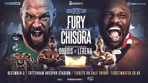 Fury vs Chisora - Tonight's Live Boxing Results - Boxing Image