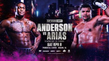 April 8: Jared Anderson-George Arias & Keyshawn Davis-Anthony Yigit Round Out Televised Tripleheader at Prudential Center LIVE on ESPN - Boxing Image