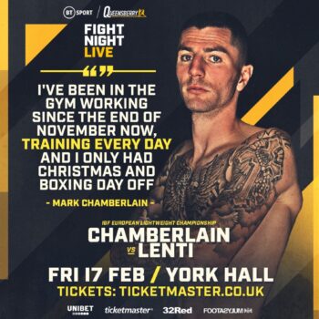 Mark Chamberlain Eyes Up British Title Tonight - Boxing Image