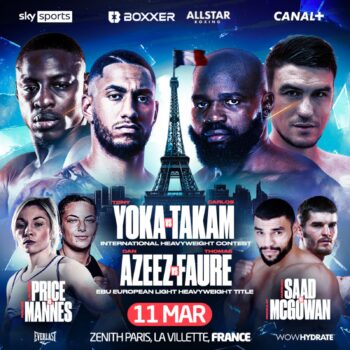 Yoka vs Takam: Full televised card for BOXXER Paris Fight Night confirmed - Boxing Image