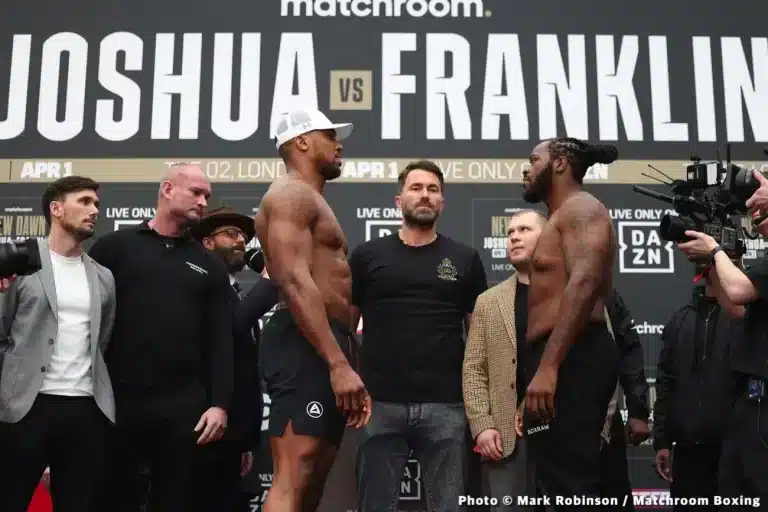Joshua, Franklin Weights: Anthony Joshua At Career Heaviest! - Boxing Image