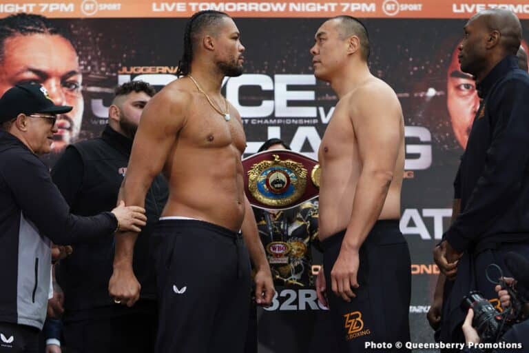 Juggernaut Joyce to roll over Zhang in 23 minutes today - Boxing Image