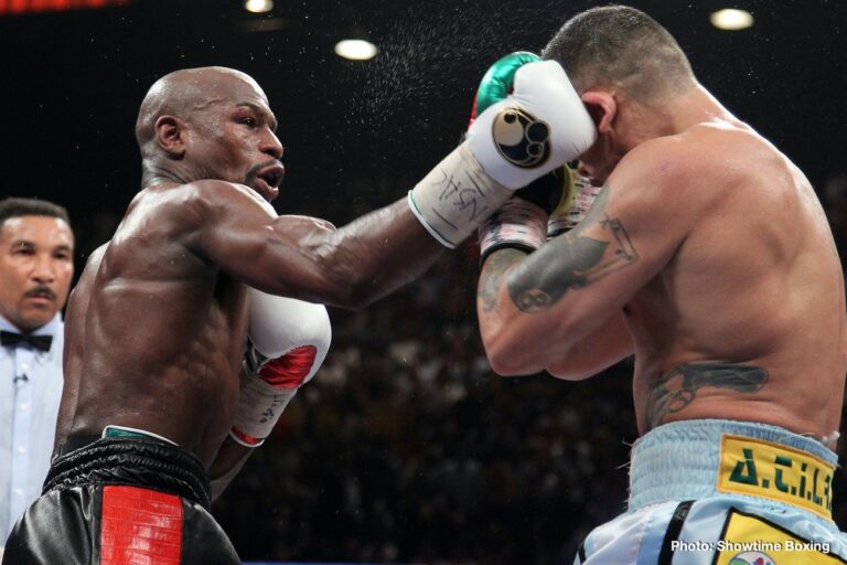 Floyd Mayweather vs. John Gotti III Exhibition Ends In Brawl - Boxing Image