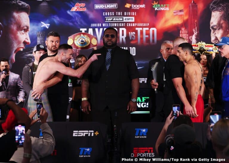 josh taylor v teofimo lopez weigh in