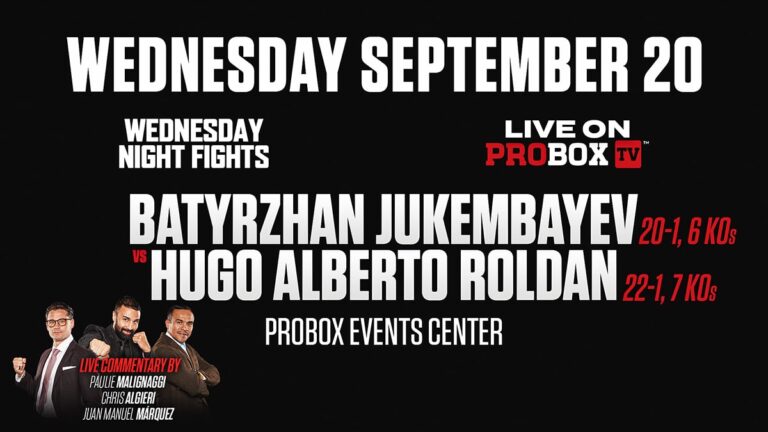 batyrzhan jukembayev vs hugo alberto roldan wednesday night fights september 20 2023 4a16f0e35f