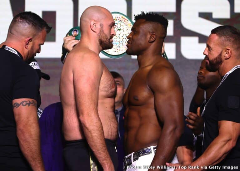 tyson fury vs francis ngannou faceoff5 boxing photo