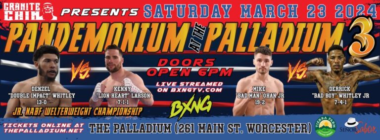 Denzel Whitley vs. Kenny Larson rematch, Mike Ohan, Jr. returns vs. Derrick Whitley, Jr. “Pandemonium at the Palladium 3” March 23 - Boxing Image
