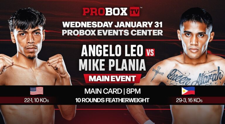 Angelo Leo Vs Mike Plania headlines WNF in Plant City on January 31 - Boxing Image