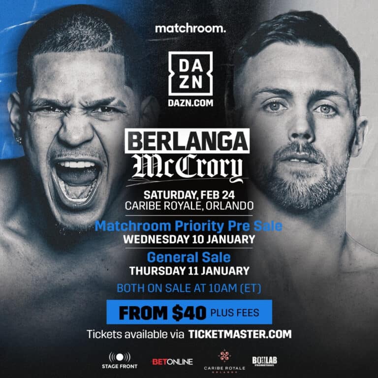Berlanga vs. McCrory: Padraig McCrory's Bold Gamble Against Berlanga - Boxing Image