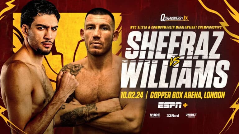 Live Boxing Tonight: Sheeraz vs. Williams Streams Live on ESPN+ - Boxing Image