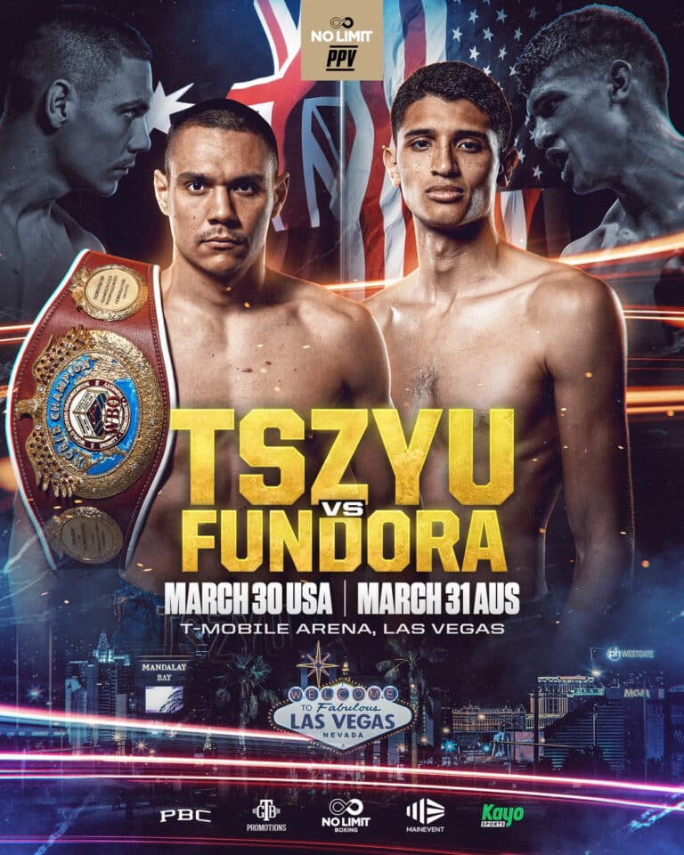 Tszyu vs. Fundora, Romero vs. Cruz Live on PPV.com on March 30 - Boxing Image
