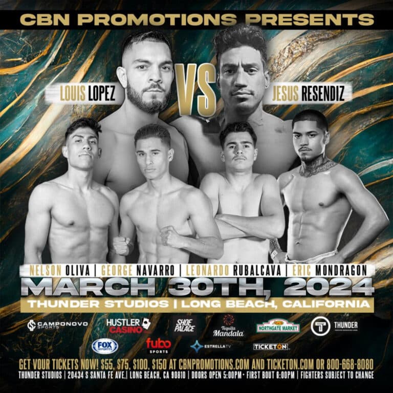 Louis Lopez vs Jesus Resendiz Headlines CBN Promotions on March 30 Show - Boxing Image